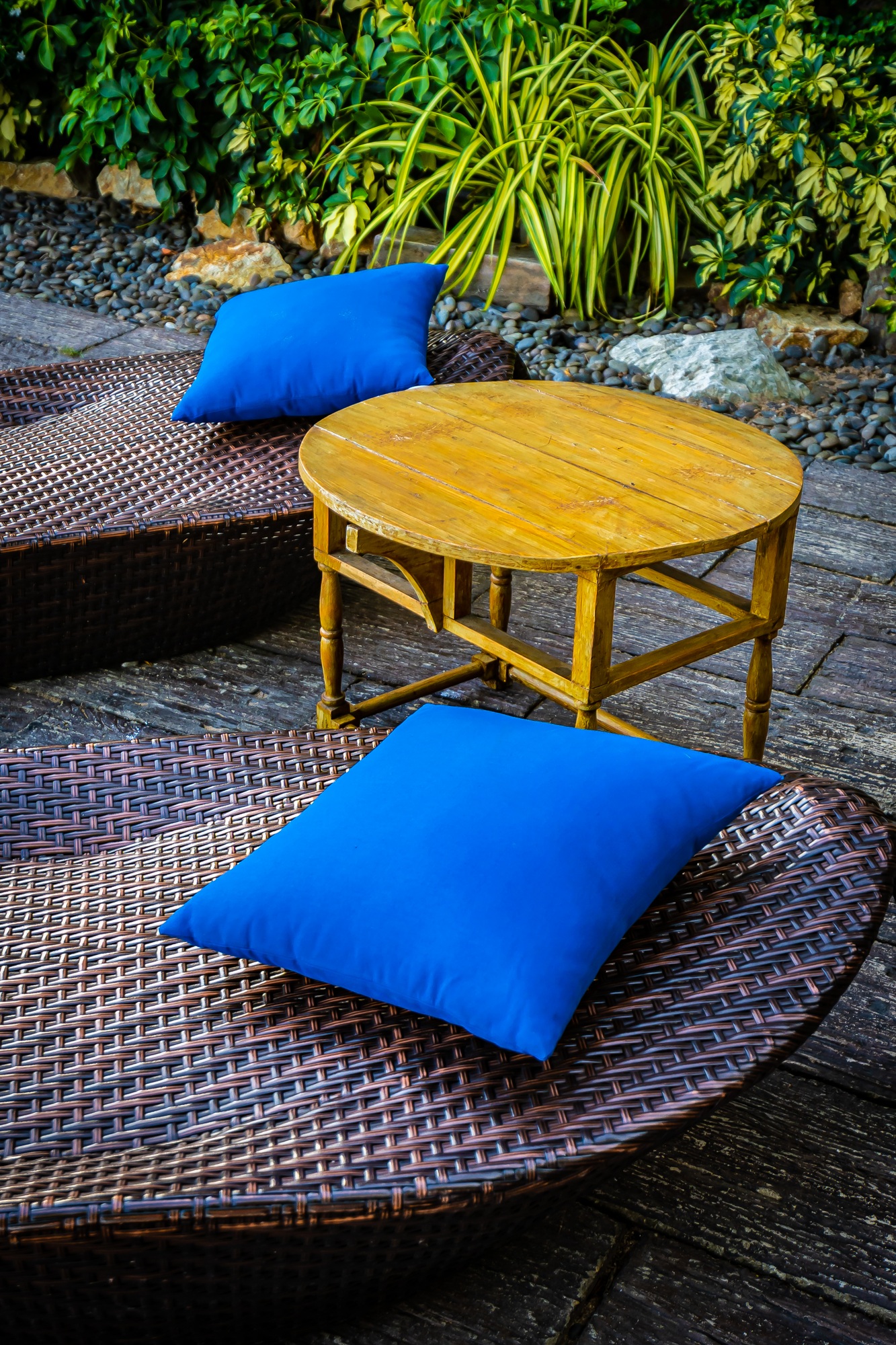 Empty chair decoration outdoor patio